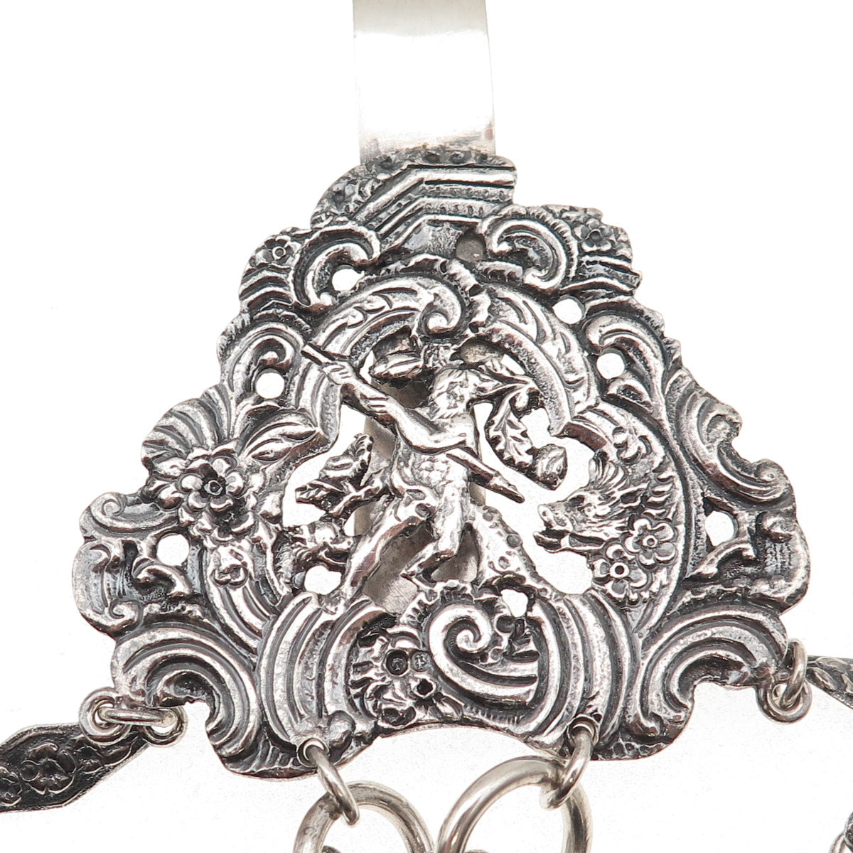 David & Lionel Spiers 925 Sterling Silver Antique 1889 Birmingham Chatelaine Fob