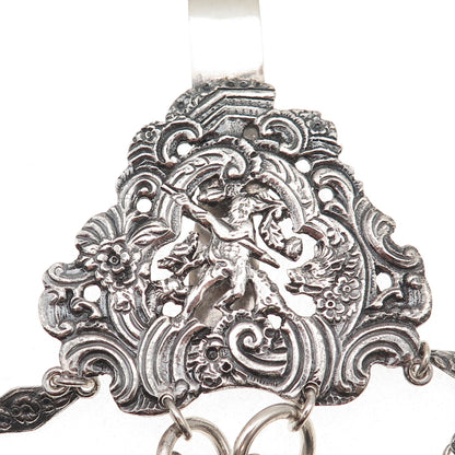David & Lionel Spiers 925 Sterling Silver Antique 1889 Birmingham Chatelaine Fob