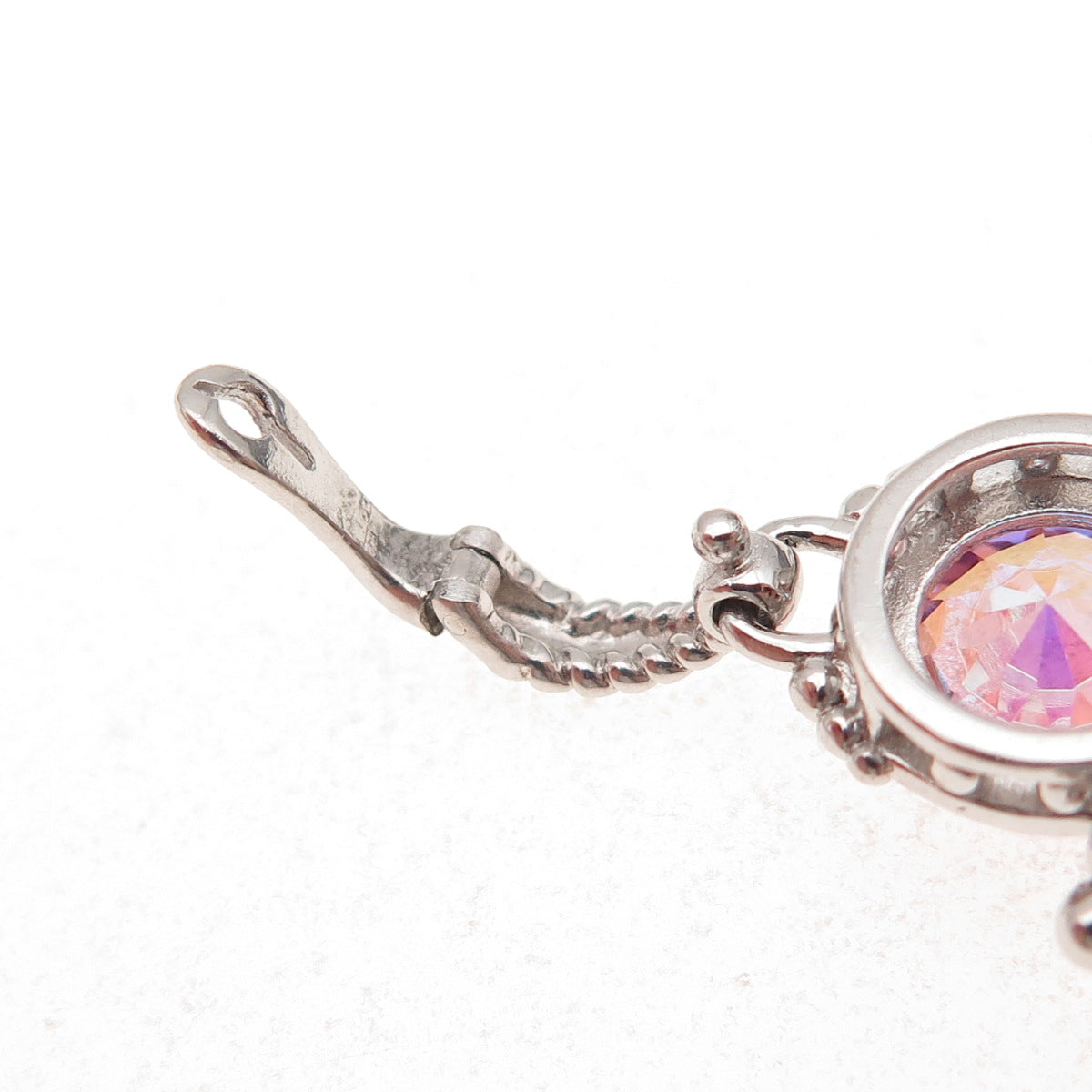 925 Sterling Silver Real Pearl & Mystic Quartz Cross Charm Pendant