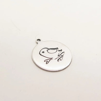 925 Sterling Silver USA Two In Town Little Bird Charm Pendant