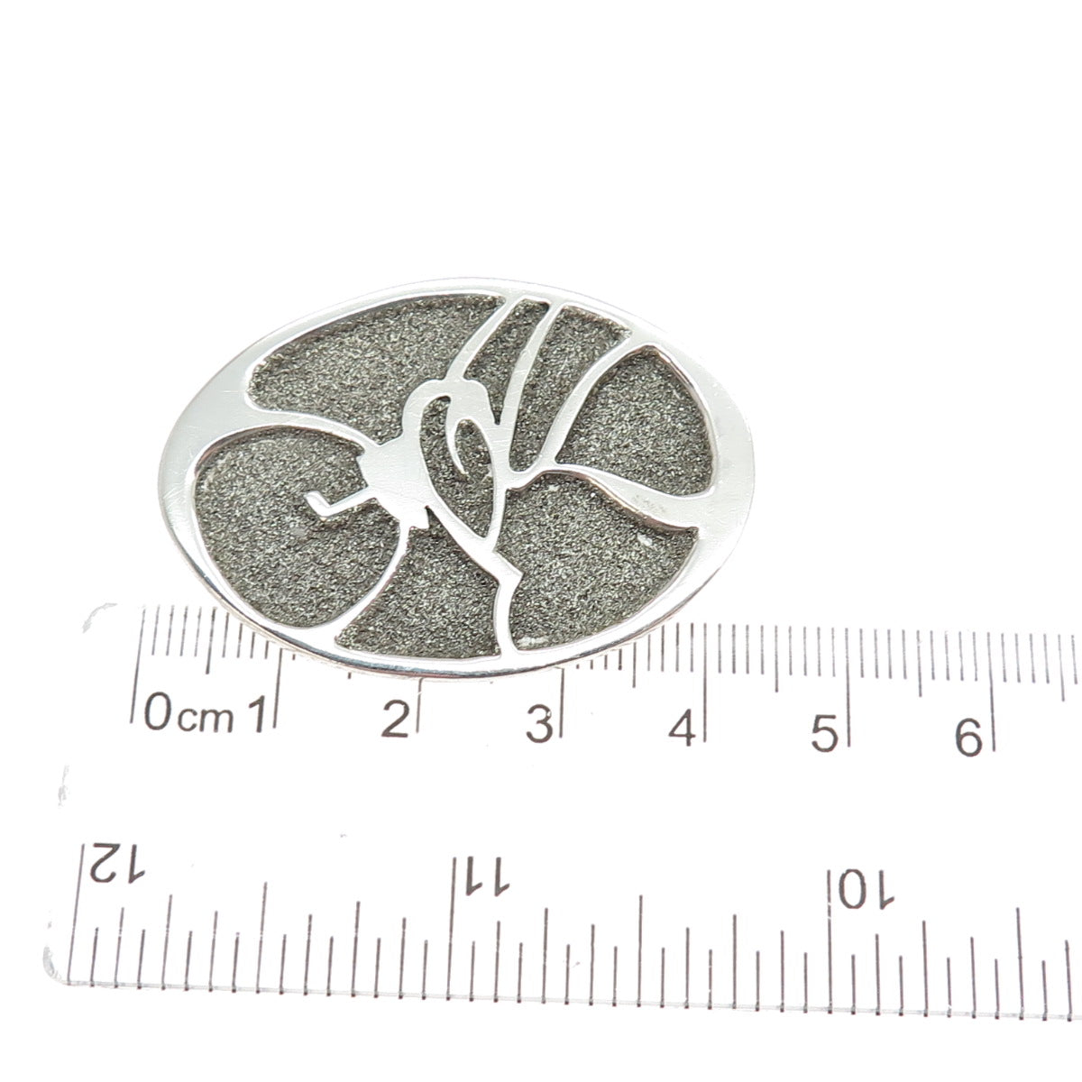 ADELINE 925 Sterling Silver Vintage Moderist Pin Brooch