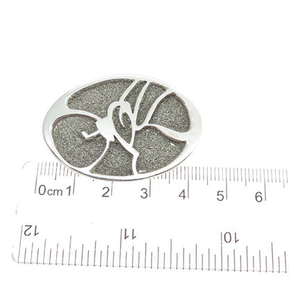 ADELINE 925 Sterling Silver Vintage Moderist Pin Brooch