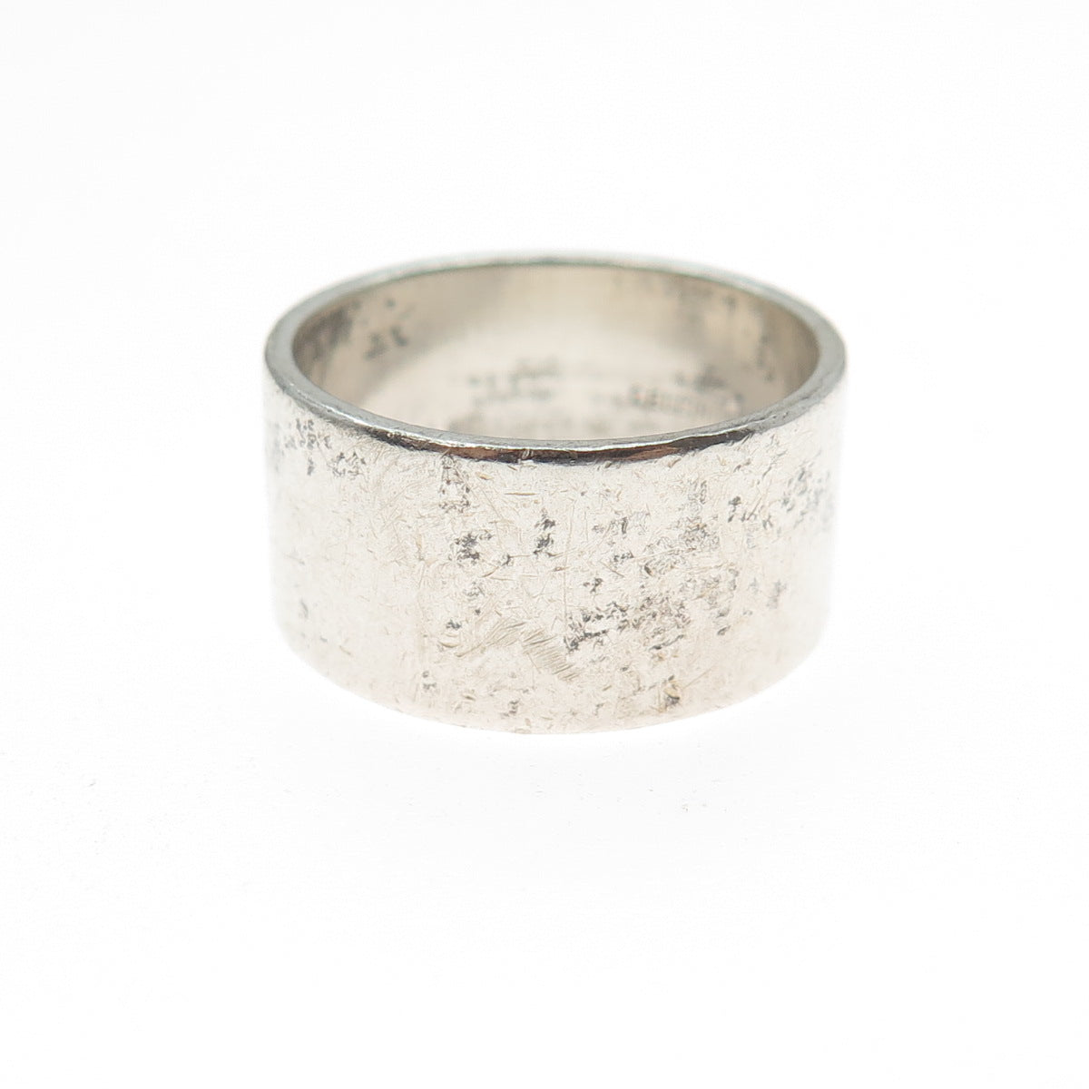 CELLINI 925 Sterling Silver Vintage Oxidized Wide Band Ring Size 6
