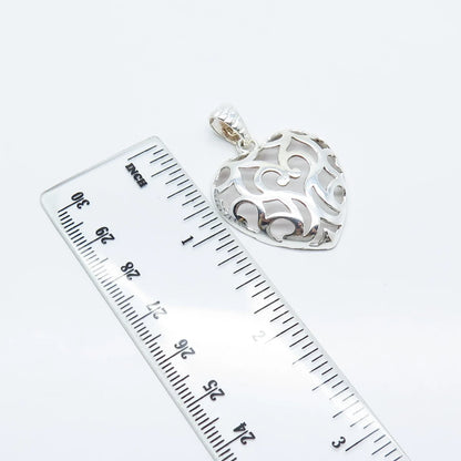 925 Sterling Silver Vintage Italy Milor Ornate Pendant