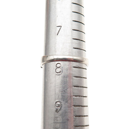 925 Sterling Silver Antique Art Deco Real Graduated Jade Ring Size 7.75