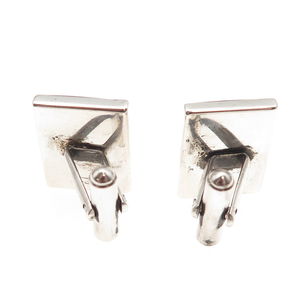 925 Sterling Silver Vintage Real Black Onyx Carved Roman Warrior Cufflinks