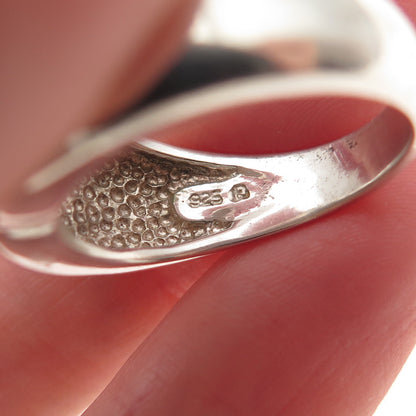 Ross Simons 925 Sterling Silver 14K Gold Vintage Heart Oxidized Ring Size 7