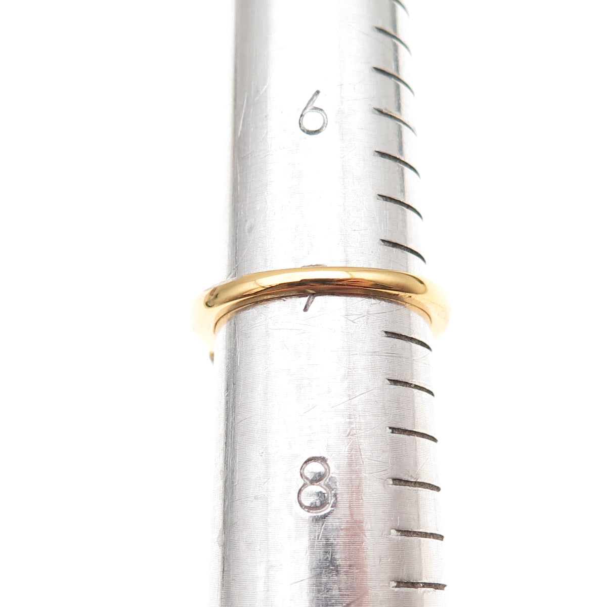 925 Sterling Silver Gold Plated Green & White C Z Ring Size 7