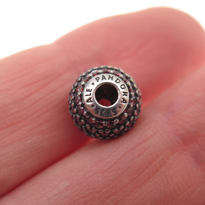 Pandora 925 Sterling Silver Purple C Z Essence Passion Slide Bead Charm