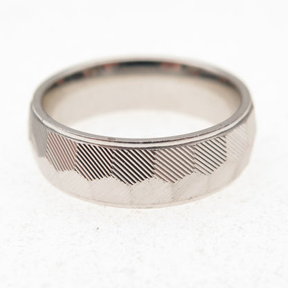 925 Sterling Silver Honeycomb Band Ring Size 6.25