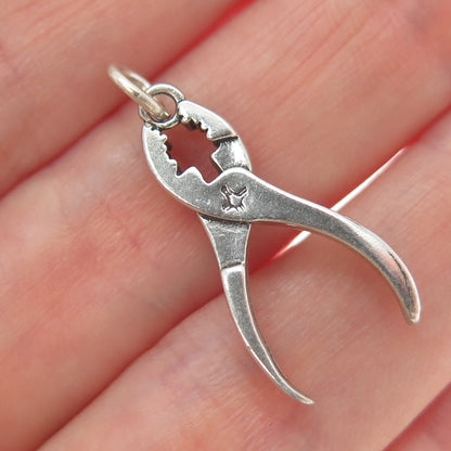 925 Sterling Silver Vintage Pliers Charm Pendant