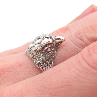 Harley-Davidson 925 Sterling Silver Vintage Eagle Oxidized Ring Size 6.75