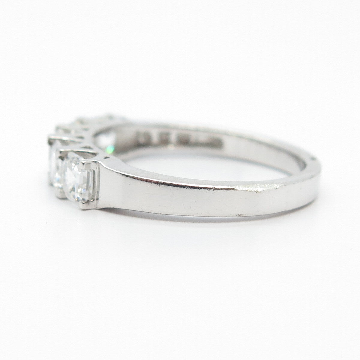 925 Sterling Silver Princess-Cut C Z Ring Size 9.25