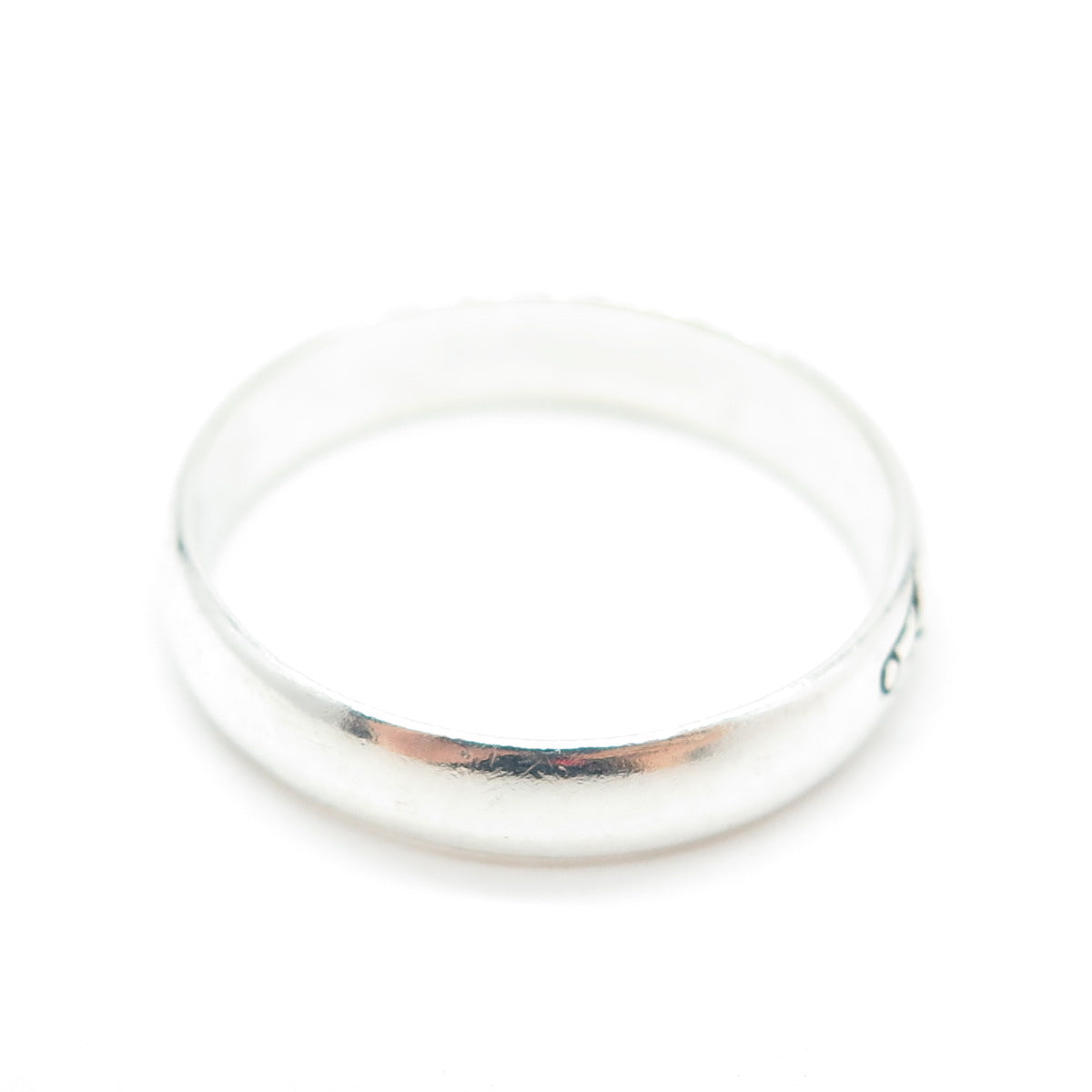 925 Sterling Silver Vintage "Faith Hope Love" Band Ring Size 12.25