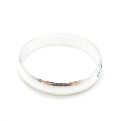 925 Sterling Silver Vintage "Faith Hope Love" Band Ring Size 12.25