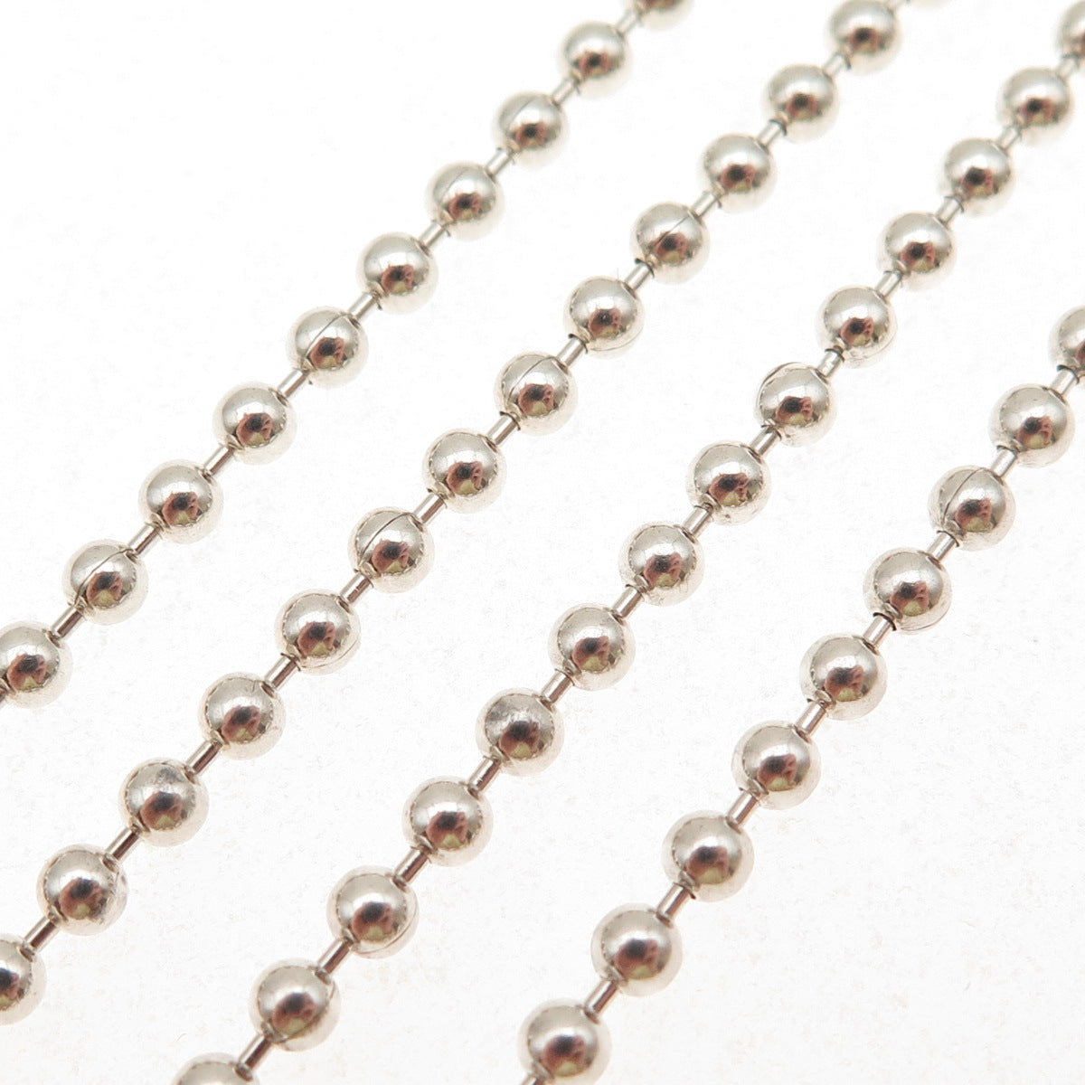 Tiffany & Co. 925 Sterling Silver Vintage Ball Beaded Chain Necklace 32"
