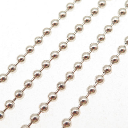 Tiffany & Co. 925 Sterling Silver Vintage Ball Beaded Chain Necklace 32"