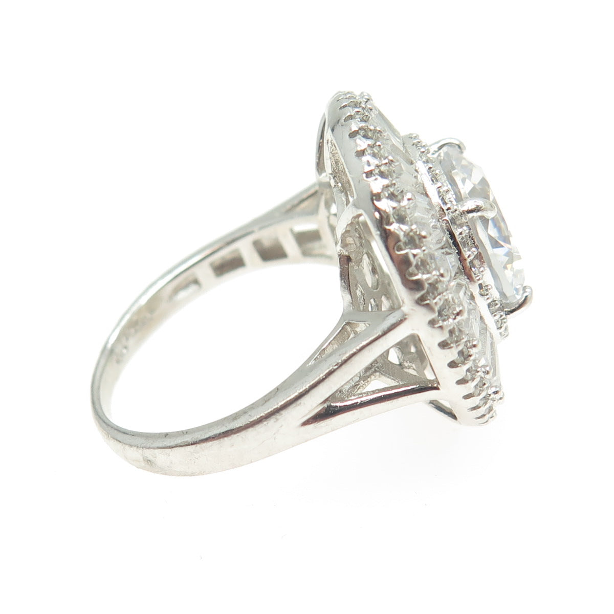 925 Sterling Silver Multi-C Z Ring Size 7.5