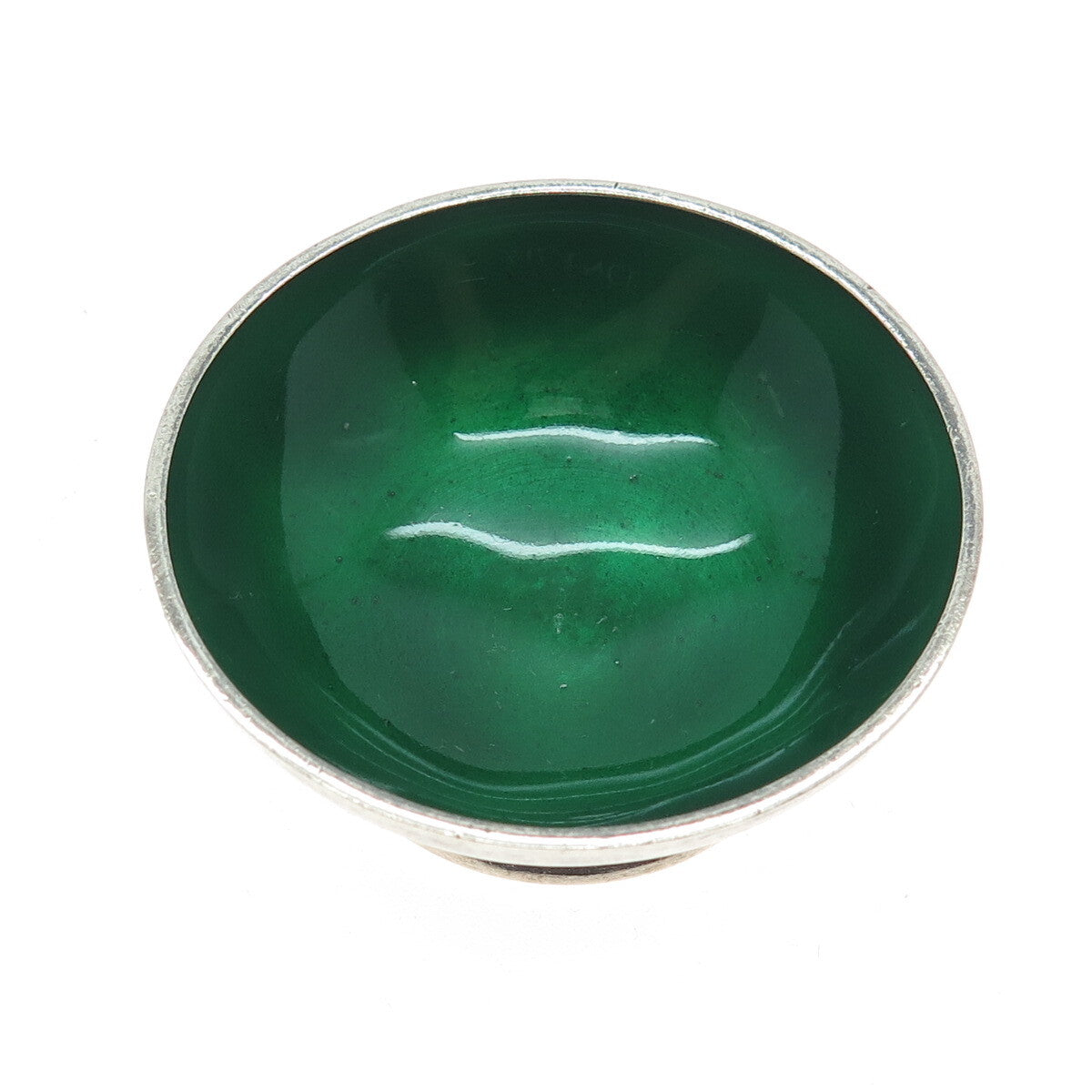 AVANT 925 Sterling Silver Vintage Mexico Enamel Salt Cellar / Bowl
