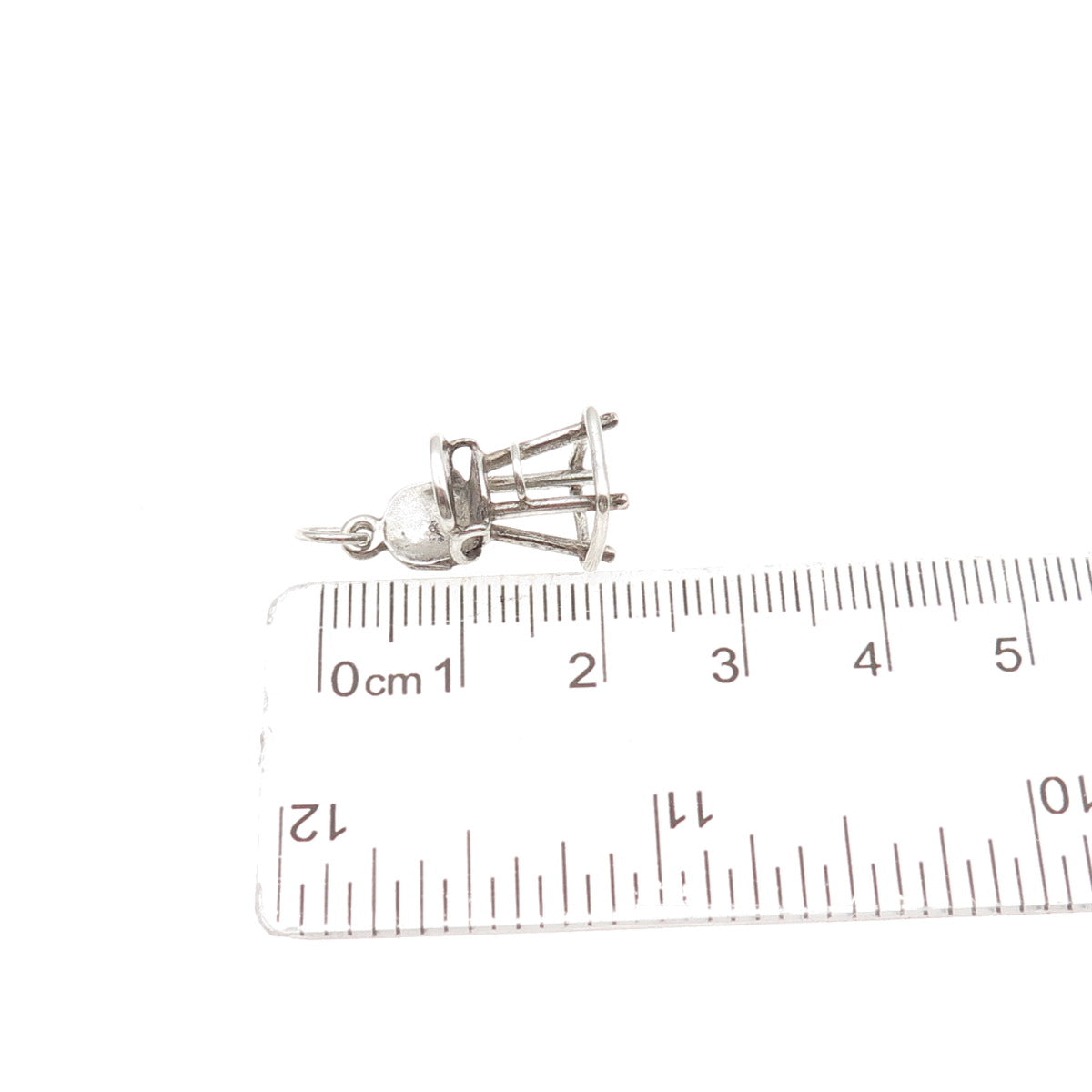 SUNWEST 925 Sterling Silver Vintage Babies High Chair Mini 3D Charm Pendant