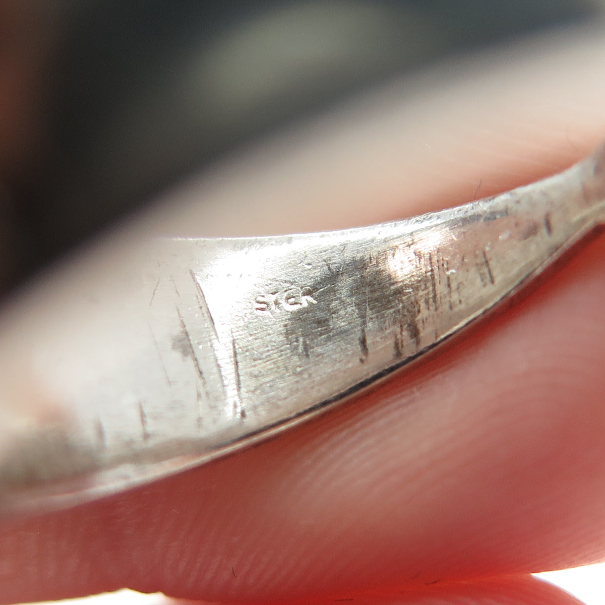 925 Sterling Silver Vintage Ethnic Deer Oxidized Ring Size 7