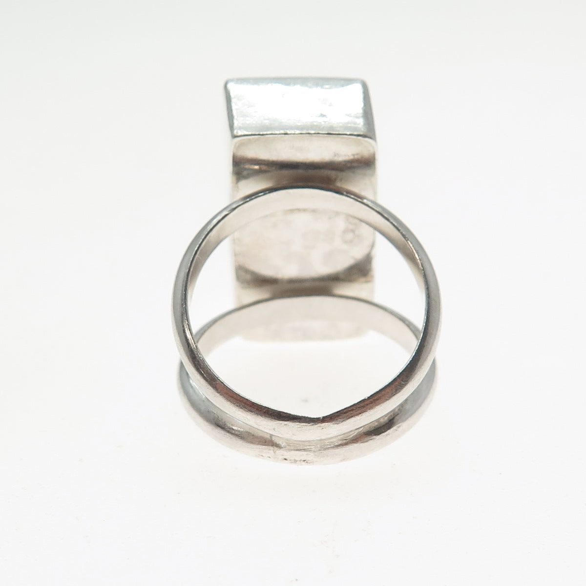 925 Sterling Silver Vintage Real Smoky Quartz Statement Ring Size 5.5