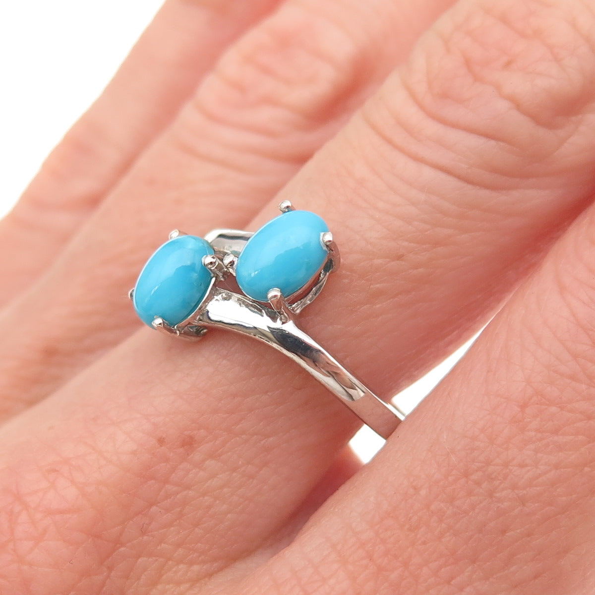 Chuck Clemency 925 Sterling Silver Real Sleeping Beauty Turquoise Ring Size 8