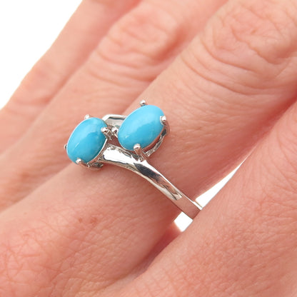 Chuck Clemency 925 Sterling Silver Real Sleeping Beauty Turquoise Ring Size 8