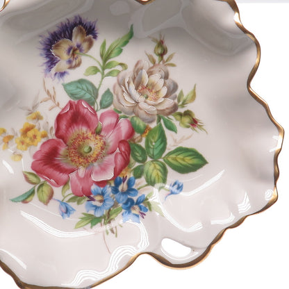 LIMOGES Antique France Floral Hand Painted Collectable Porcelain Cabinet Plate