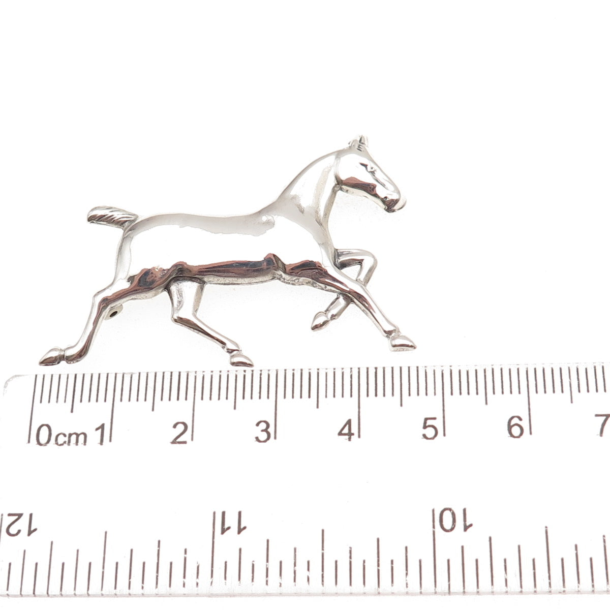 Danecraft 925 Sterling Silver Antique Art Deco Horse Oxidized Pin Brooch