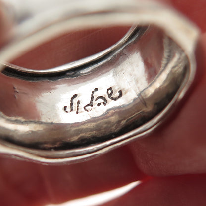 Didae 925 Sterling Silver Vintage Israel Modernist Spiral Oxidized Ring Size 8