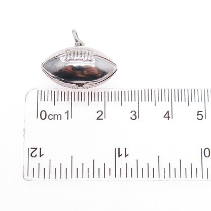 925 Sterling Silver Vintage Baseball 3D Charm Pendant