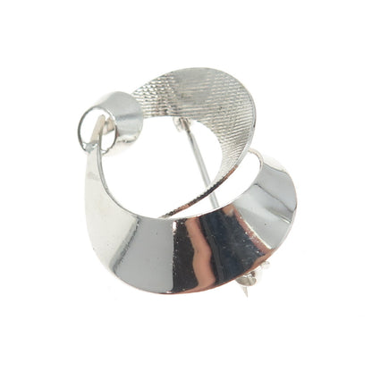 CARL ART 925 Sterling Silver Vintage Modernist Pin Brooch