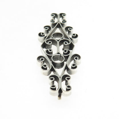 925 Sterling Silver Vintage Mexico Modernist Pendant
