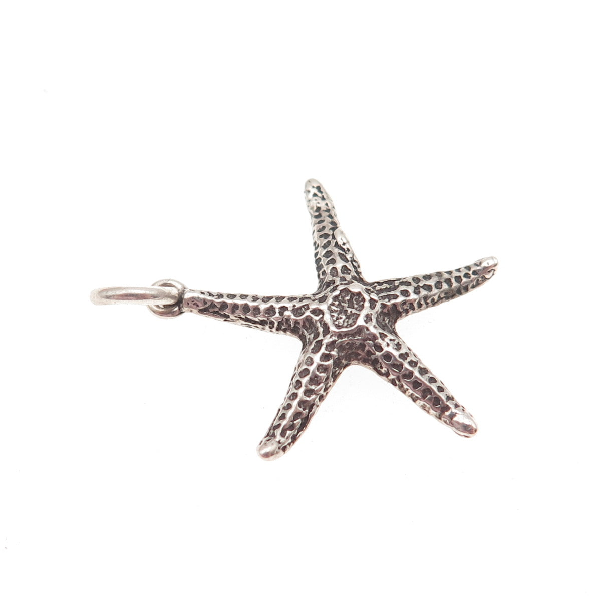 SUNWEST 925 Sterling Silver Vintage Starfish Oxidized Charm Pendant
