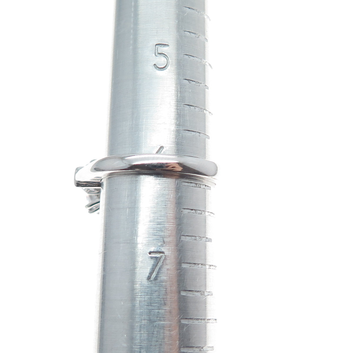 DSMK 925 Sterling Cushion & Tapered Baguette-Cut C Z Engagement Ring Size 6.25