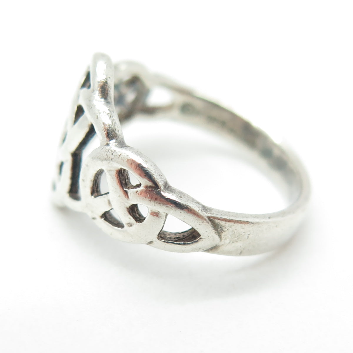 KIT HEATH 925 Sterling Silver Vintage 1998 Celtic Knot Oxidized Ring Size 5.25