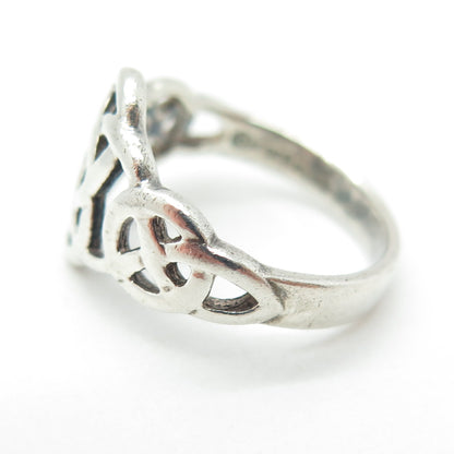 KIT HEATH 925 Sterling Silver Vintage 1998 Celtic Knot Oxidized Ring Size 5.25