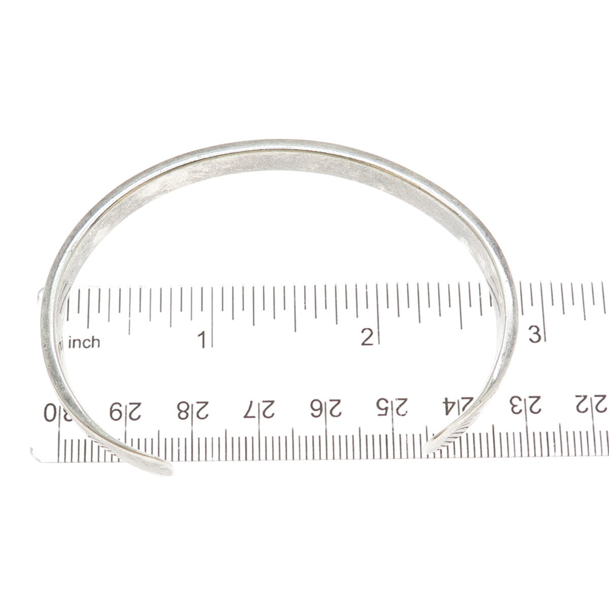 925 Sterling Silver Vintage Modernist Oxidized Adjustable Cuff Bracelet 7"