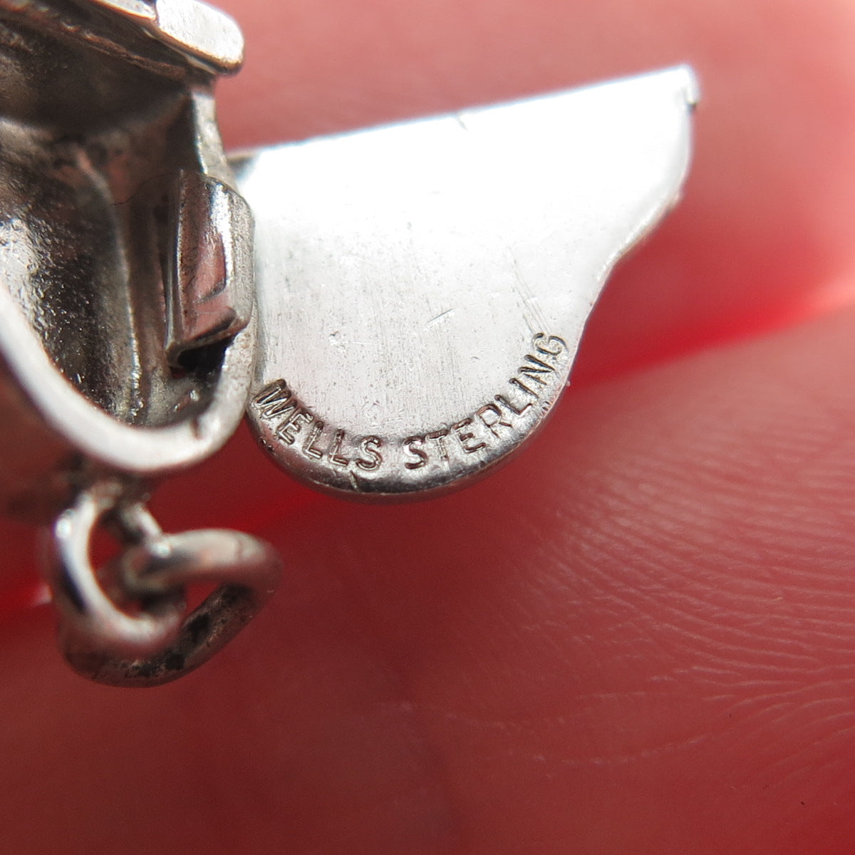 WELLS 925 Sterling Silver Vintage Piano Locket Minimalist Charm Pendant