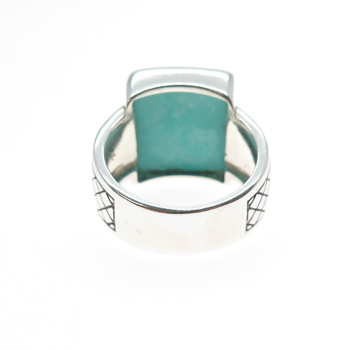 PHLD PlayHardLookDope 925 Sterling Silver Real Amazonite Ring Size 10.5