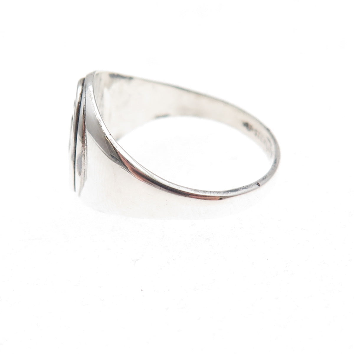 Uncas 925 Sterling Silver Antique Art Deco St. Mary Miraculous Ring Size 7.5