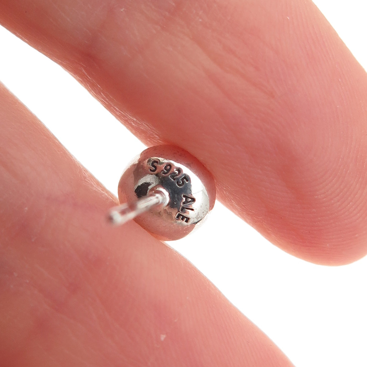 Pandora Sterling Silver Real Gray Moonstone June Birthday Blooms Stud Earrings