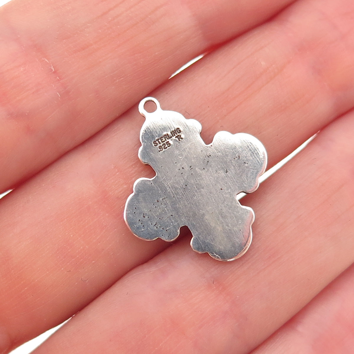Tru-Kay 925 Sterling Silver Vintage 4-Way Cross Oxidized Charm Pendant