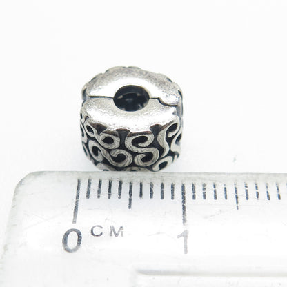 PANDORA 925 Sterling Silver Swirl Clip Bead Charm