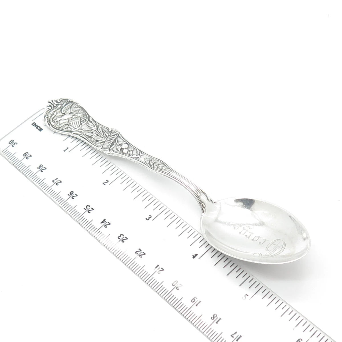925 Sterling Silver Antique Watson States & Cities "Illinois" Demitasse Spoon