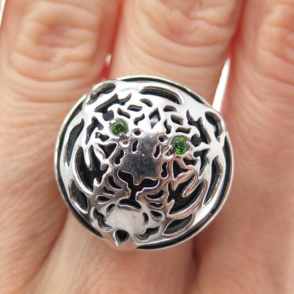 MICHAEL VALITUTTI Gems En Vogue Sterling Black Onyx Peridot Tiger Ring Size 7.25