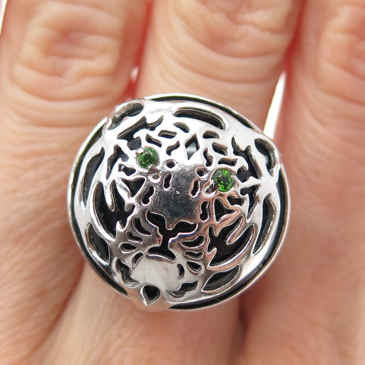 MICHAEL VALITUTTI Gems En Vogue Sterling Black Onyx Peridot Tiger Ring Size 7.25
