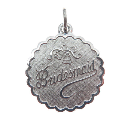 LAMODE 925 Sterling Silver Vintage Bridesmaid Charm Pendant