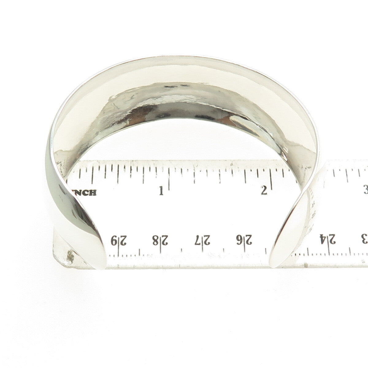 LEONORE DOSKOW Sterling Silver Vintage Modernist Adjustable Cuff Bracelet 6.75"